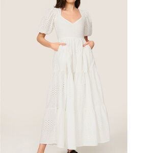 Mille Resort White Eyelet Maxi Dress